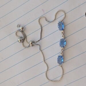 Sterling silver tanzanite bracelet